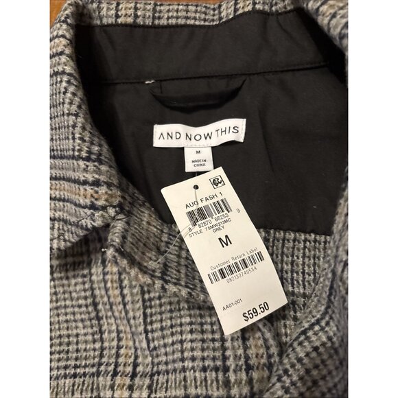 And Now This Heavy Gray Button Down Shirt Size Medium NWT - Picture 4 of 8